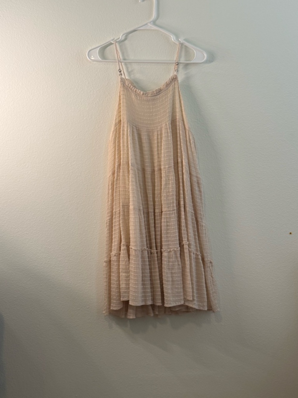 Flowy Cream Tiered Sundress - Picture 3 of 3